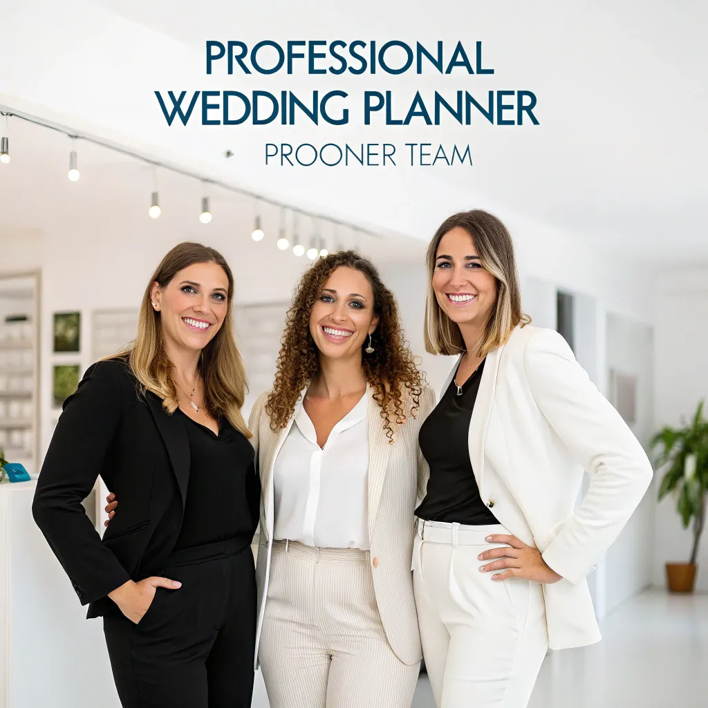 Professional wedding planner team